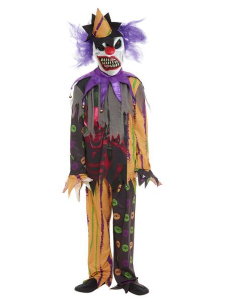 Jungen Scary Horror Clown Kostüm, Hose Top und Maske