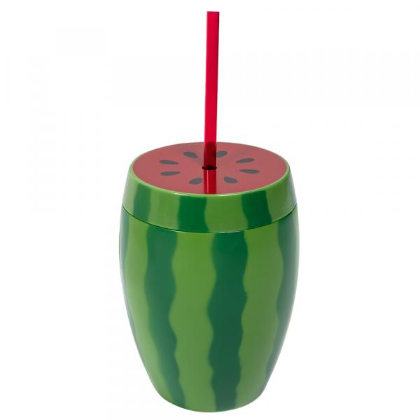 Wassermelonenbecher mit Strohhalm 900ml