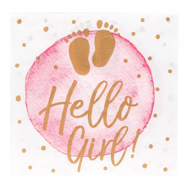 12 Papierservietten Hello Girl! 25 x 25cm