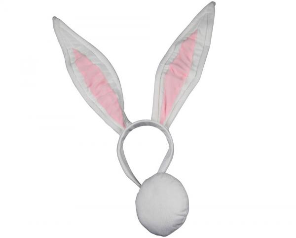 Riesen Bunny Hasen Set mit Ohren und Schwanz