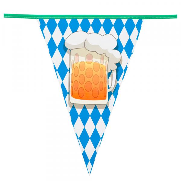 Oktoberfest Wimpelkette Beer 30x20cm 6m