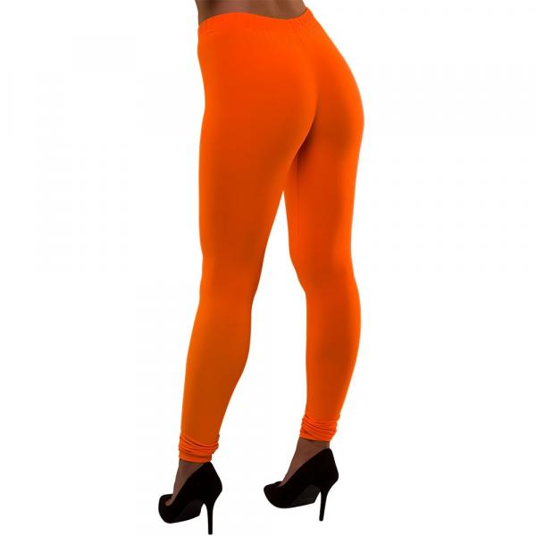 80er Jahre Leggings Neon Orange Matt