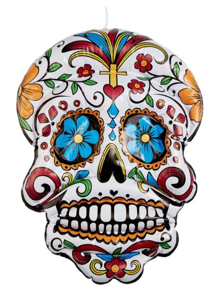 Aufblasbarer Day of the Dead Totenkopf 100cm