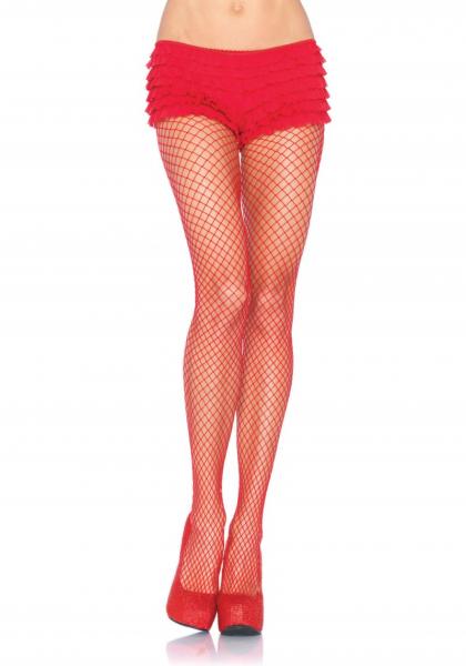 Leg Avenue Spandex Fischnetz Strumpfhose in Rot