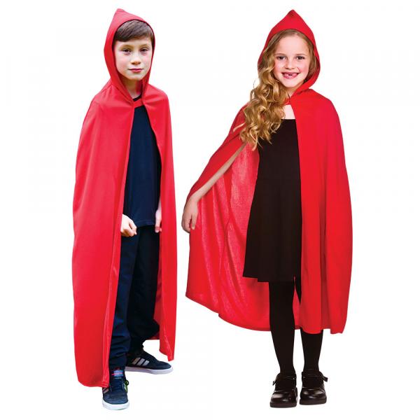 Roter Umhang mit Kapuze Hooded Cape für Kinder