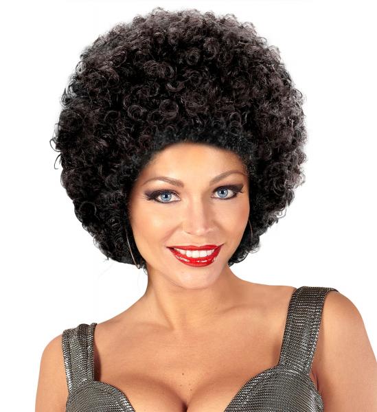 Afro Perücke mittelgross Schwarz Unisex