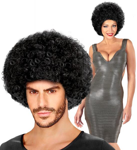 Afro Perücke mittelgross Schwarz Unisex