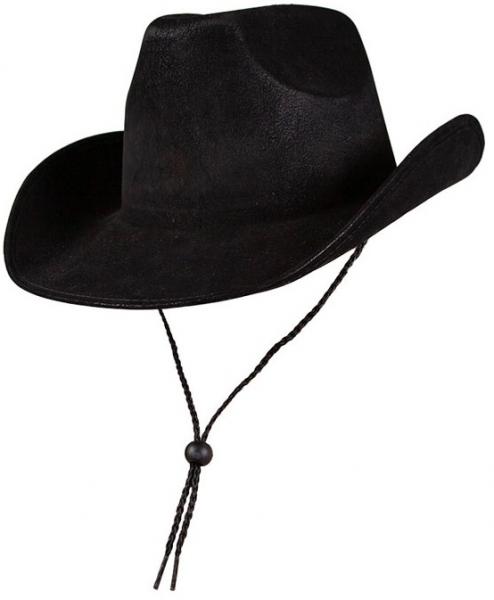 Cowboyhut Super Deluxe Schwarz Wildleder