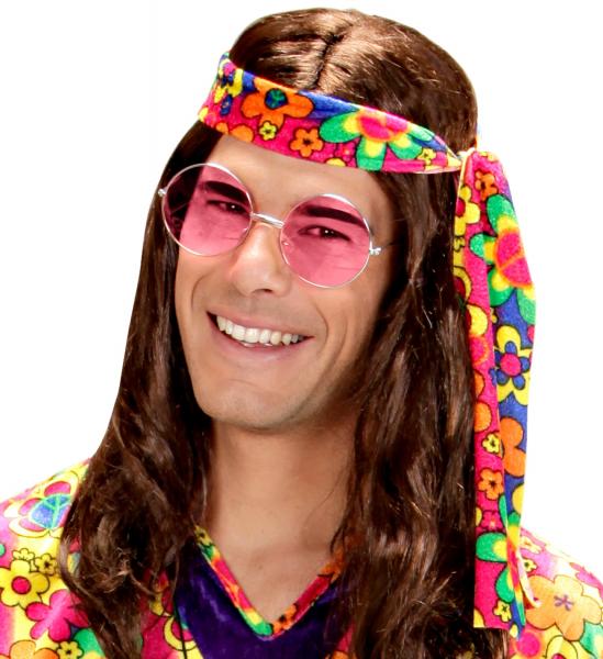 Hippie Brille mit pinken Gläsern