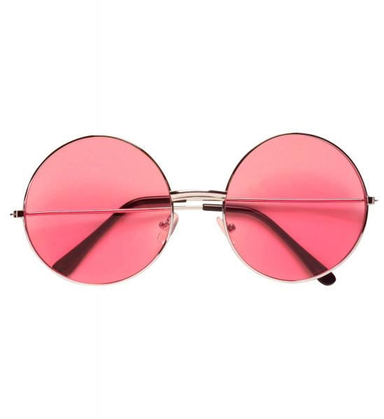 Hippie Brille mit pinken Gläsern