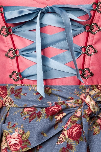 Dirndline Verträumtes Dirndl mit Denim Rosa/Blau