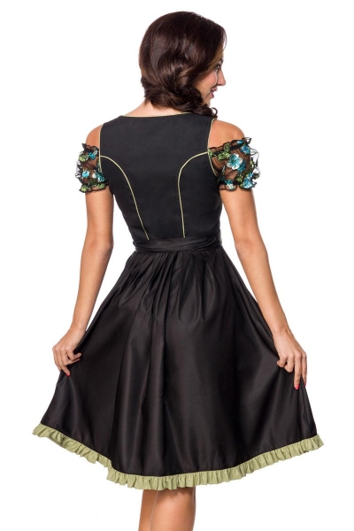 Dirndline Dirndl inkl. Spitzenbluse Schwarz/Grün