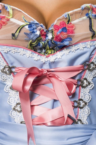 Dirndline Romantisches Dirndl inkl. Spitzenbluse Blau