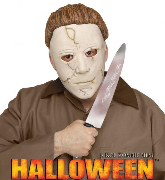 Michael Myers Zombie Latex Maske und Messer