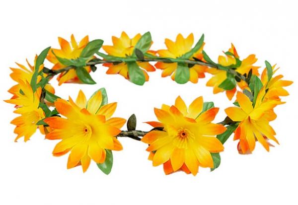 Blumen Kopfschmuck mit Orangen Blüten