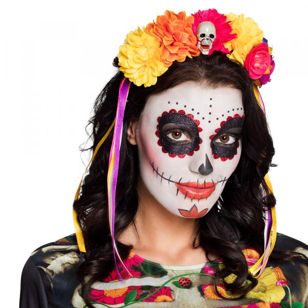 Tiara La Pelona bunt Day of the Dead