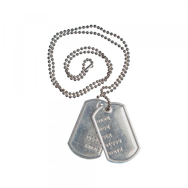 Erkennungsmarke an Kette Dog Tags