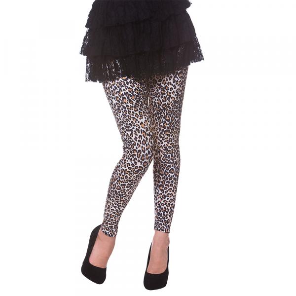 80er Jahre Leggings Leopard Look