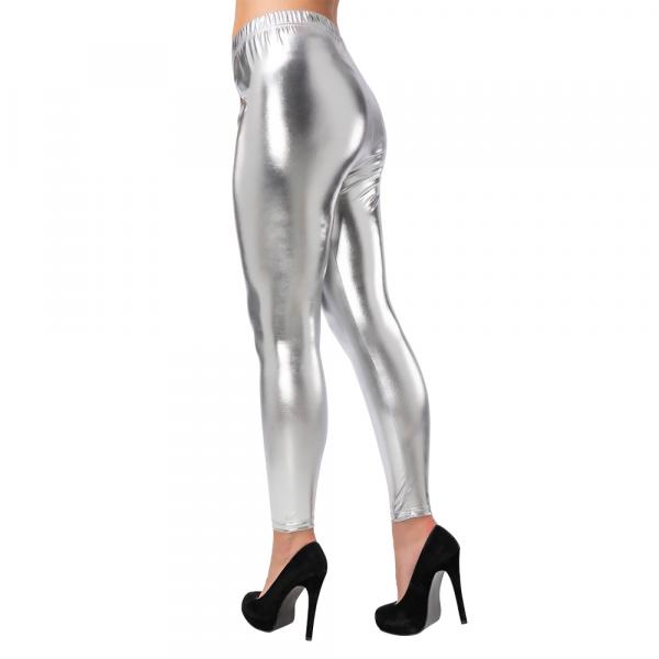 80er Jahre Leggings Silber