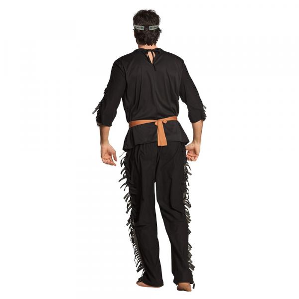 Indianer Männerkostüm Wolf mit  Stirnband, Shirt, Gürtel, Hose