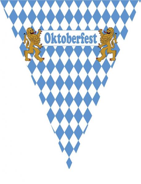 Oktoberfest Girlande 5m 10 Wimpel