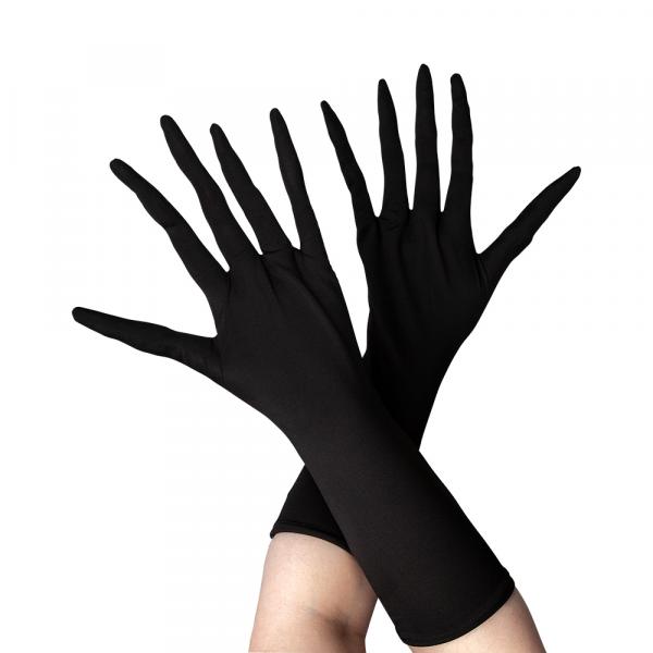 Gruselige spitze Fingerhandschuhe 45 cm