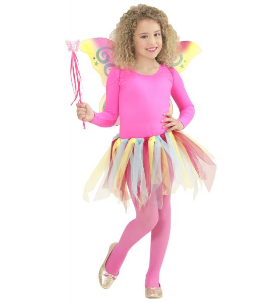 Magic Fairy bunt mit Tutu, Flügel und Feenstab Kinder