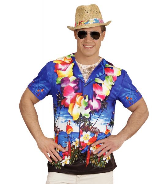 Hawai Hemd mit Fotosublimation Papagei