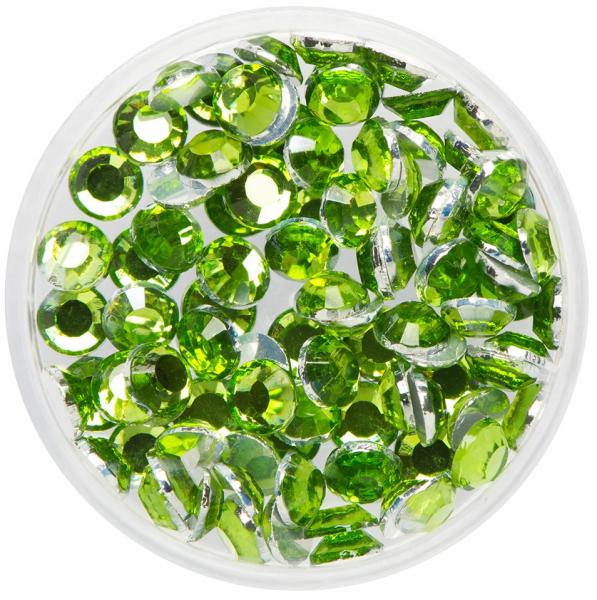 Glitzer Steine Peridot - 100 Stück