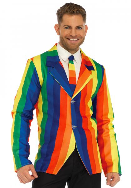 Regenbogenjacke für Männer mit Regenbogen Schlips