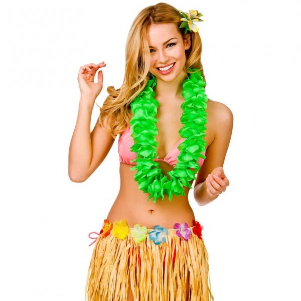 Hawai Waikiki Blütenkette Petal Lei 9,5cm Durchmesser Neon Grün