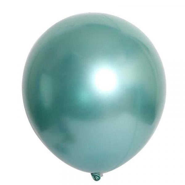 Latex Ballons 12 Stück Chrom Grün 35cm