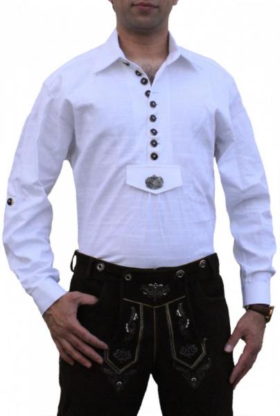 Trachtenhemd für Lederhosen/Oktoberfest aus 100% Baumwolle