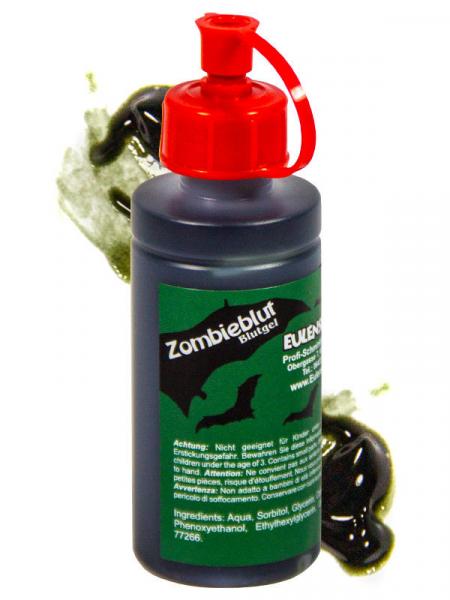 Flasche Zombie Blut Halloween 50ml Dunkelgrün