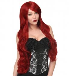 Kayla Dream Hair Perücke mit hochwertiger Silikonhaut Rot lang