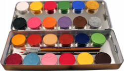 Schmink Palette mit 24 Farben Metall-Palette