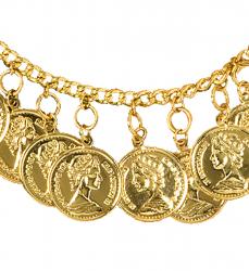 Knöchelkette mit goldenen Münzen