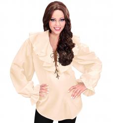 Piraten -  Renaissance Bluse Beige mit Rüschen