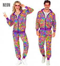 80er Neon Flower Power Party Trainingsanzug Unisex