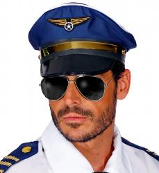 Piloten Brille mit dunklen Gläsern